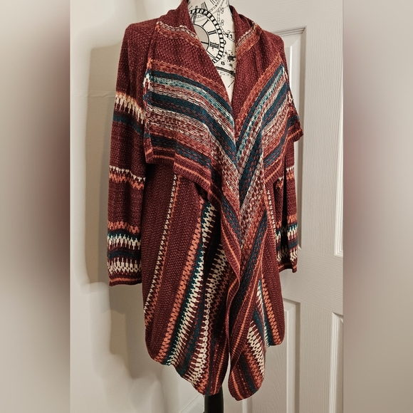 ONE WORLD Sweaters - One World womens size medium long open front cardigan